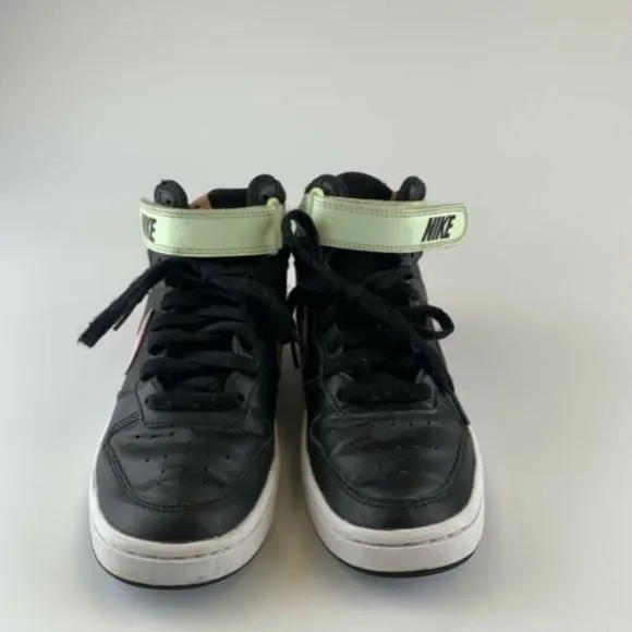 Nike Court Borough Mid 2 Basketball Youth Size 4.5 Black Pink Yellow CD7782-002