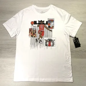 Nike LeBron James White Manga Basketball T-Shirt Size Large (New)