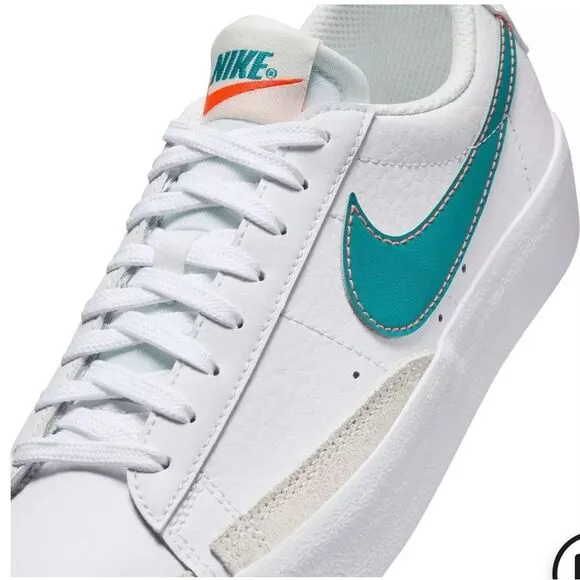 Nike Grade School Blazer Low '77 White/Aqua 6.5 year NWT IN BOX