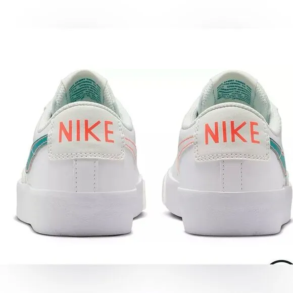 Nike Grade School Blazer Low '77 White/Aqua 6.5 year NWT IN BOX