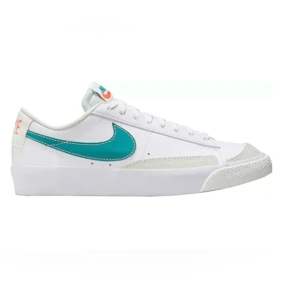 Nike Grade School Blazer Low '77 White/Aqua 6.5 year NWT IN BOX