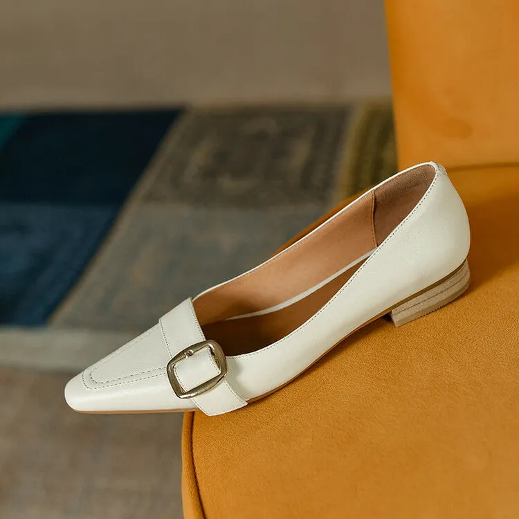 Off-White Buckled Strap Loafers #001053