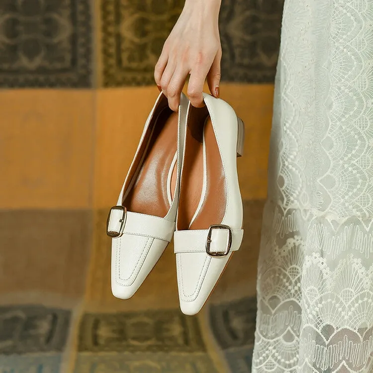Off-White Buckled Strap Loafers #001053