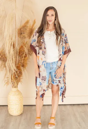 Paisley Tassel Kimono