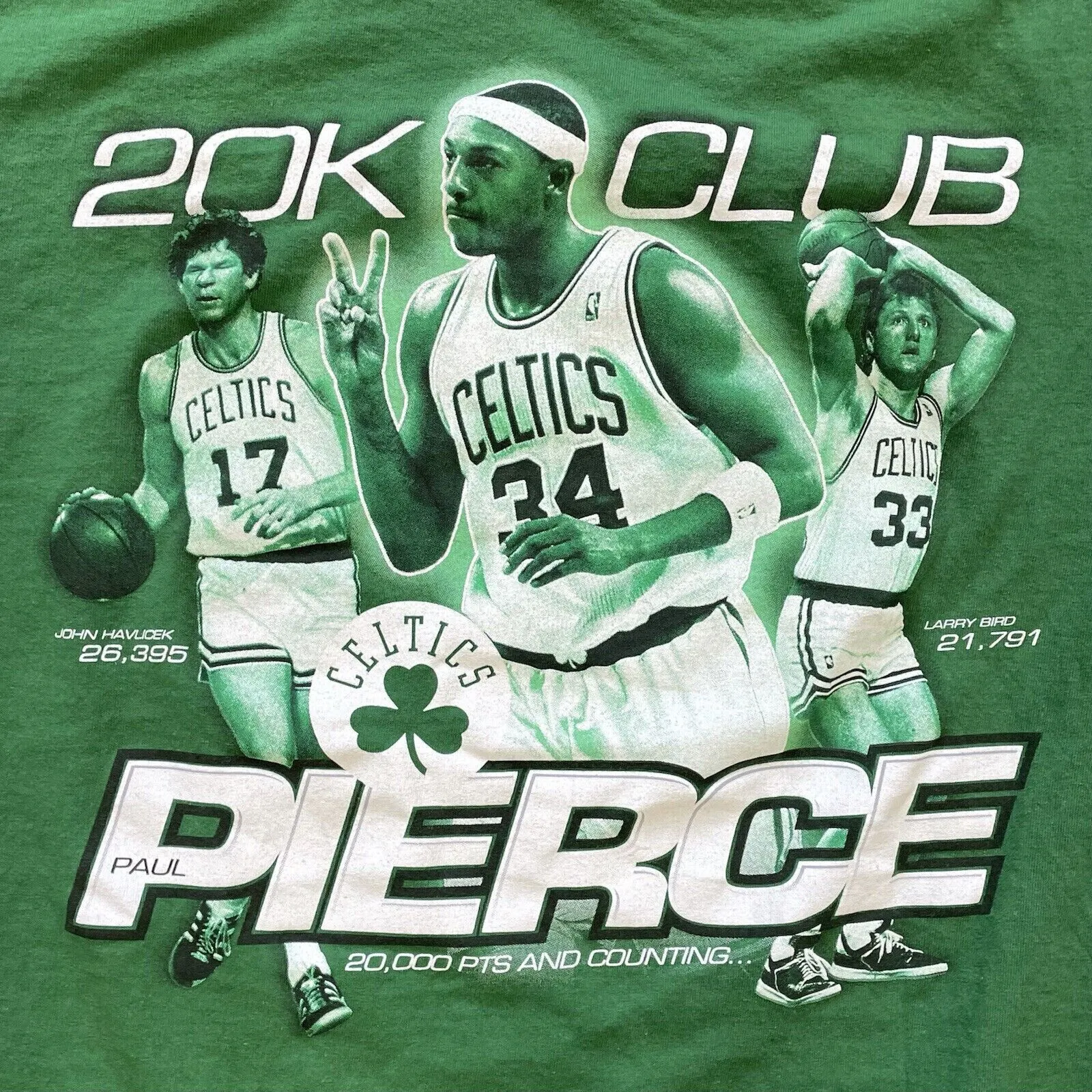 Paul Pierce Signed Career Stat Jersey (JSA COA) Boston Celtic 20,000 Point Club