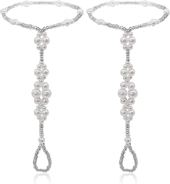 Pearl Ankle Chain Bracelet Beach Wear