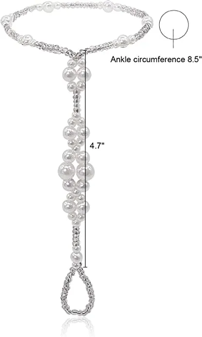 Pearl Ankle Chain Bracelet Beach Wear