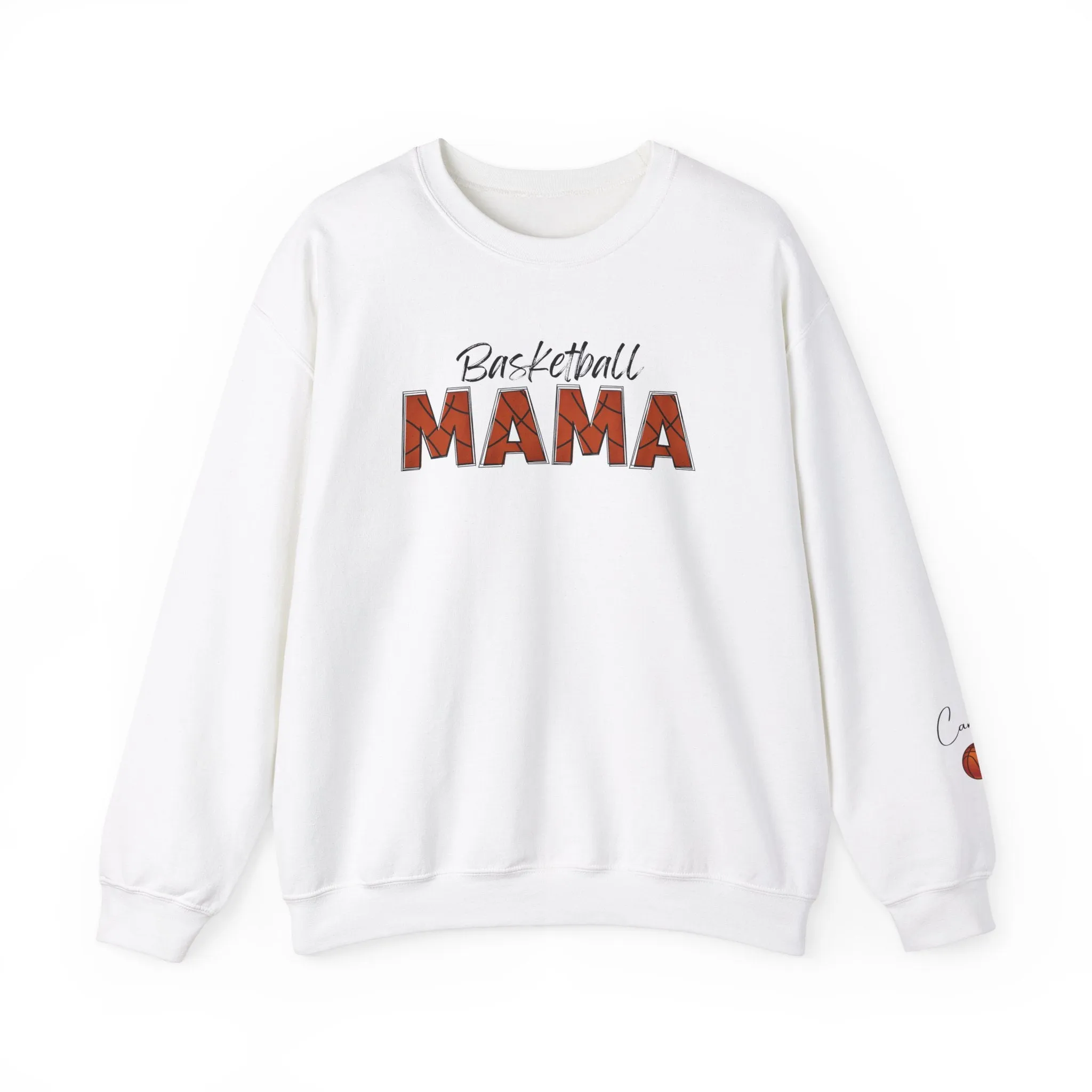 Personalized Basketball Mama Sweatshirt - Customizable with Names on Sleeve - Unique Gift for Moms
