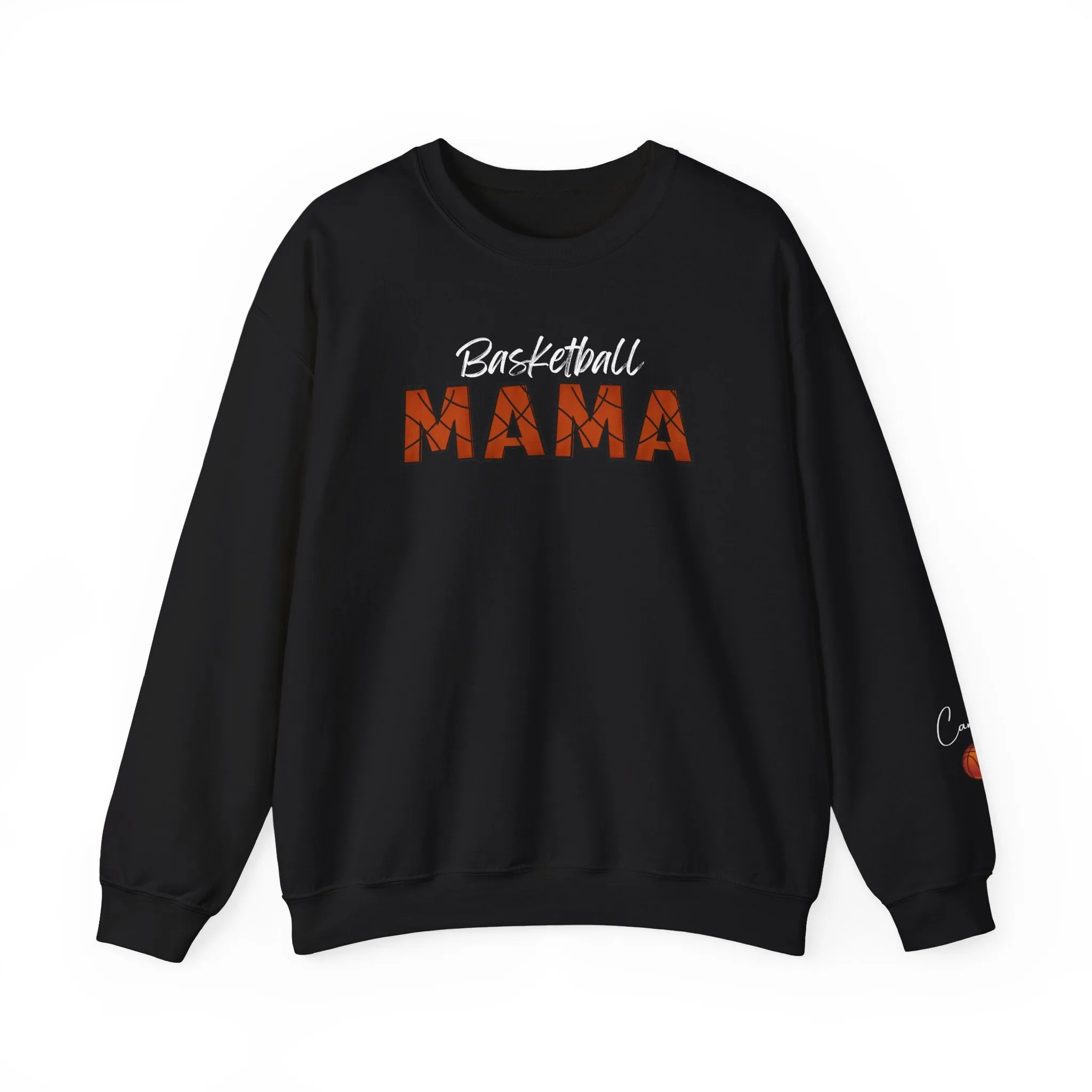 Personalized Basketball Mama Sweatshirt - Customizable with Names on Sleeve - Unique Gift for Moms