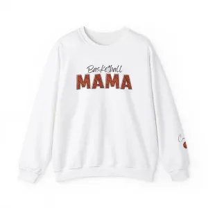 Personalized Basketball Mama Sweatshirt - Customizable with Names on Sleeve - Unique Gift for Moms