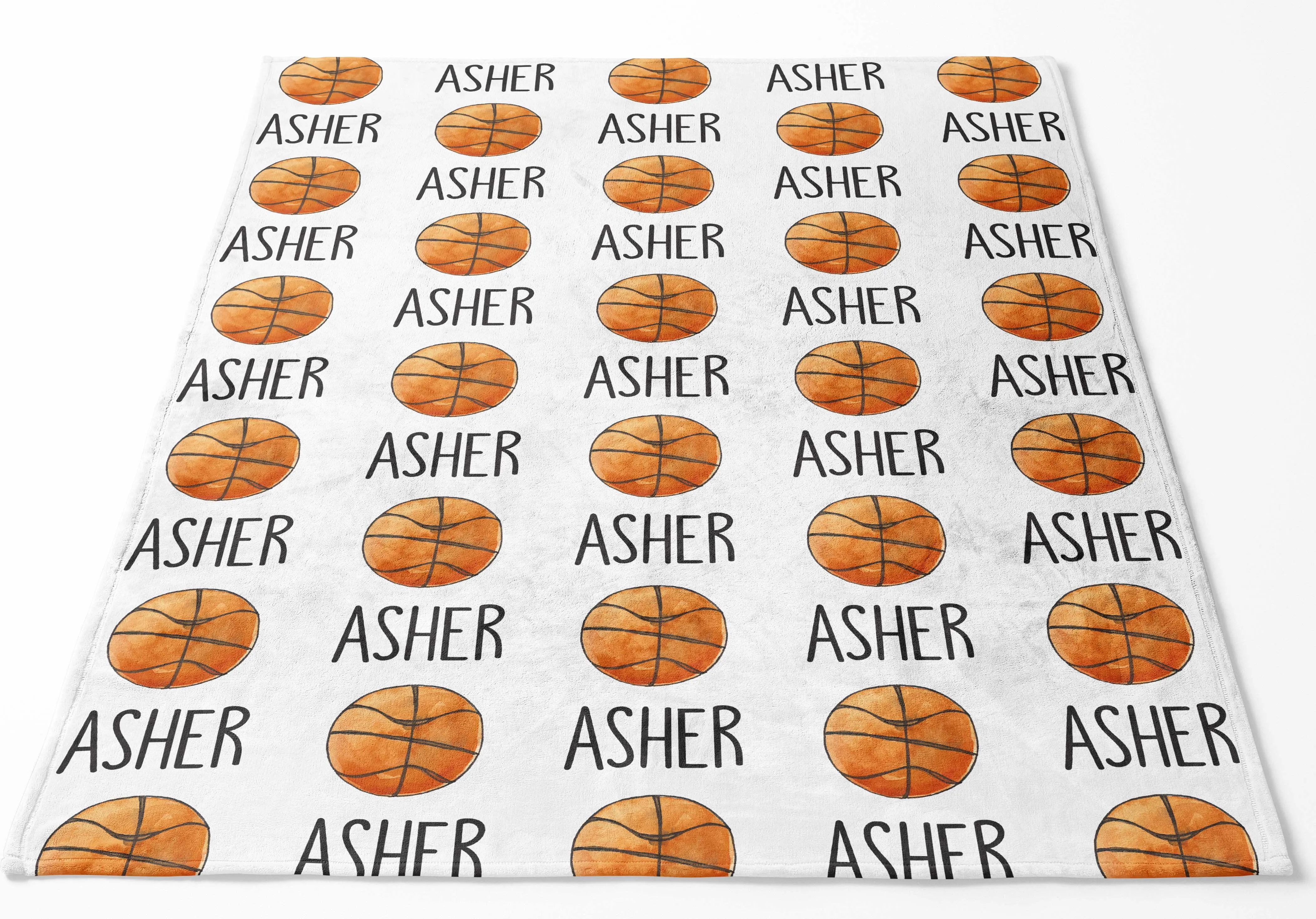 Personalized Kid/Teen Blanket - Basketball