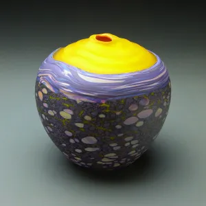Pinnacle Series in Golden Mist Handblown Glass Vase by Thomas Spake Studios