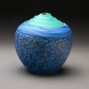 Pinnacle Series in Twilight Handblown Glass Vase by Thomas Spake Studios