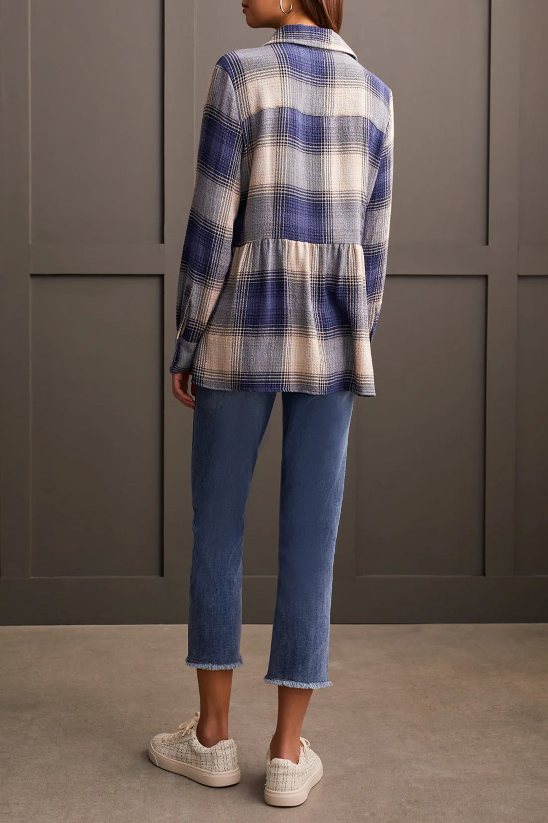 Plaid Peplum Shirt