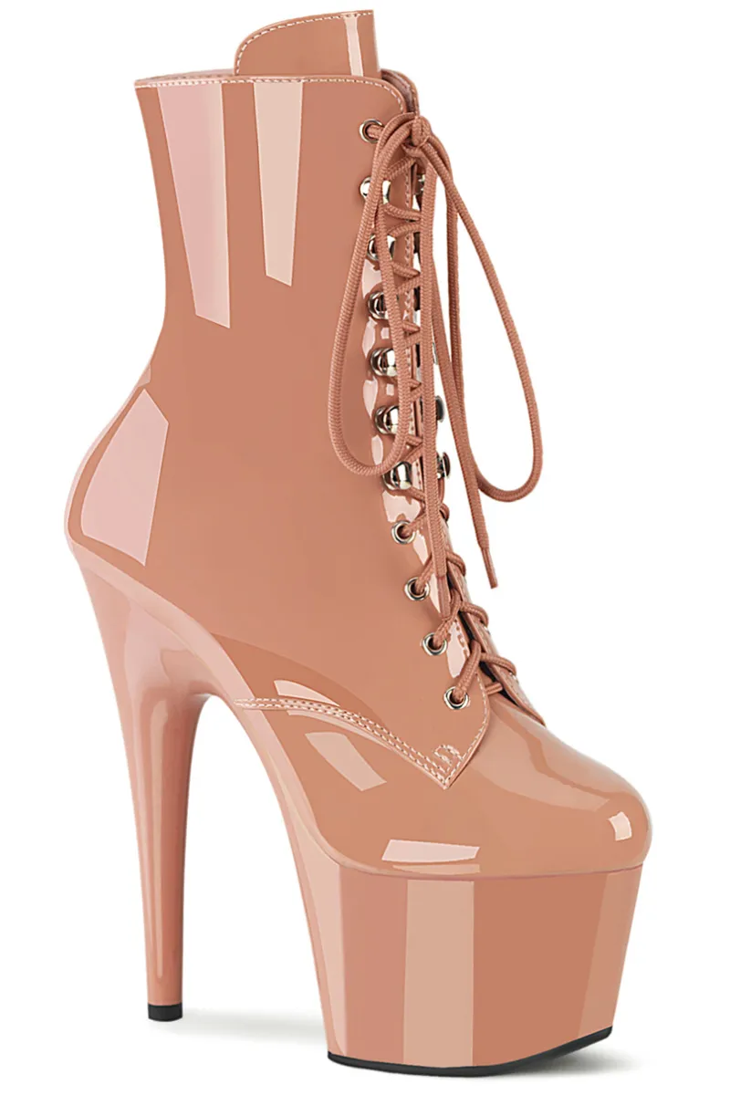 Pleaser USA Adore-1020 7inch Pleaser Boots - Patent Blush