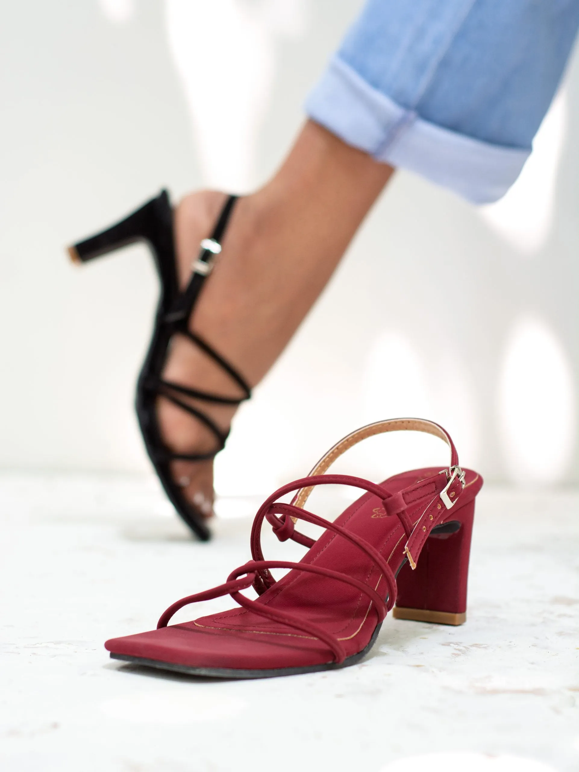 Poppy Strappy Blade Heels