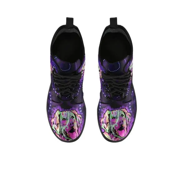 Purple - Golden Retriever - Boots