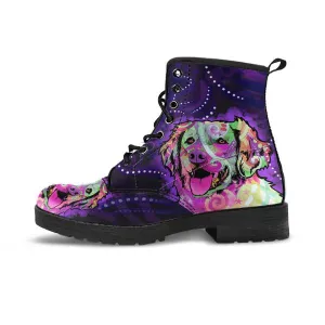 Purple - Golden Retriever - Boots