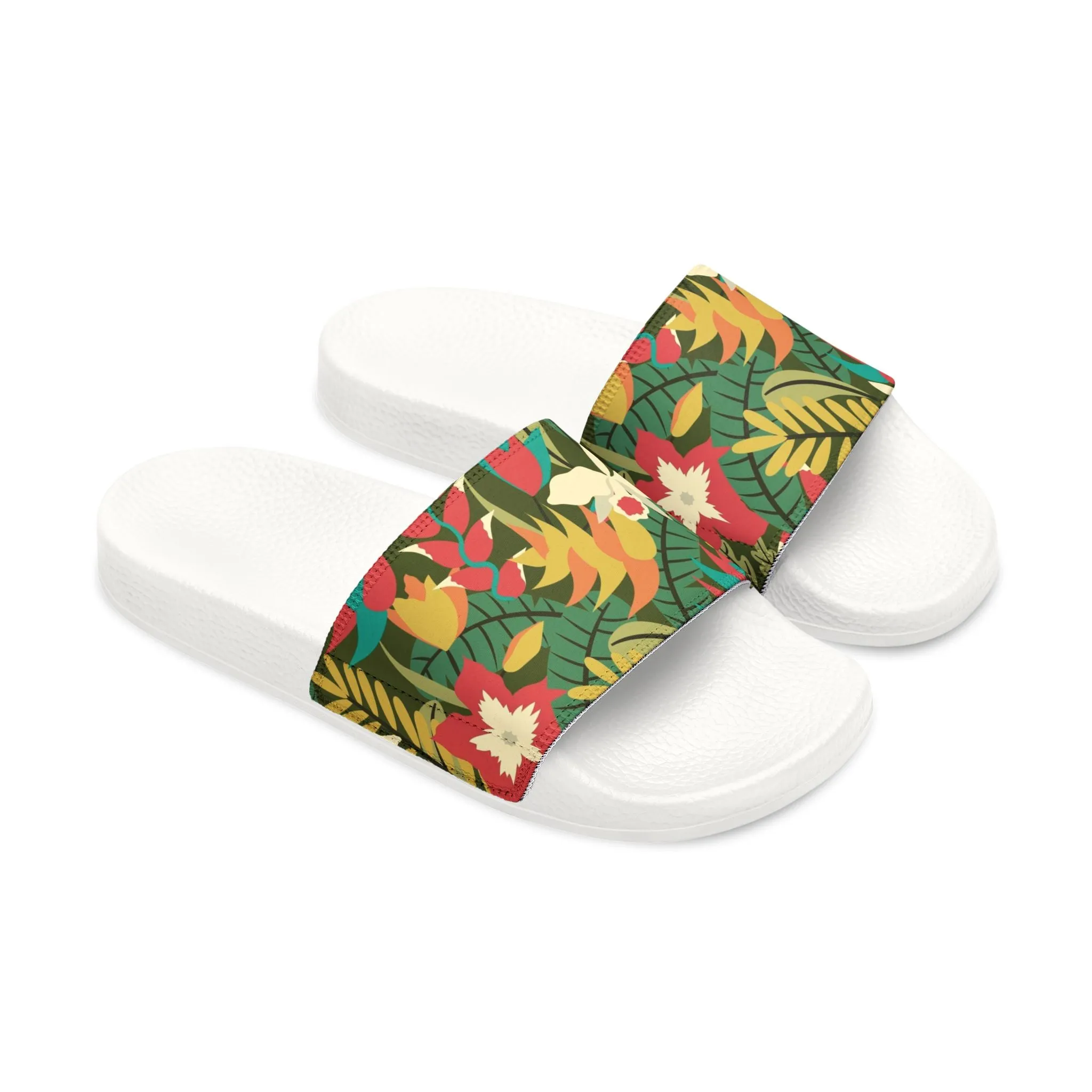 "Verde Vista: A Botanical Fantasy" Men's Beach Sandals