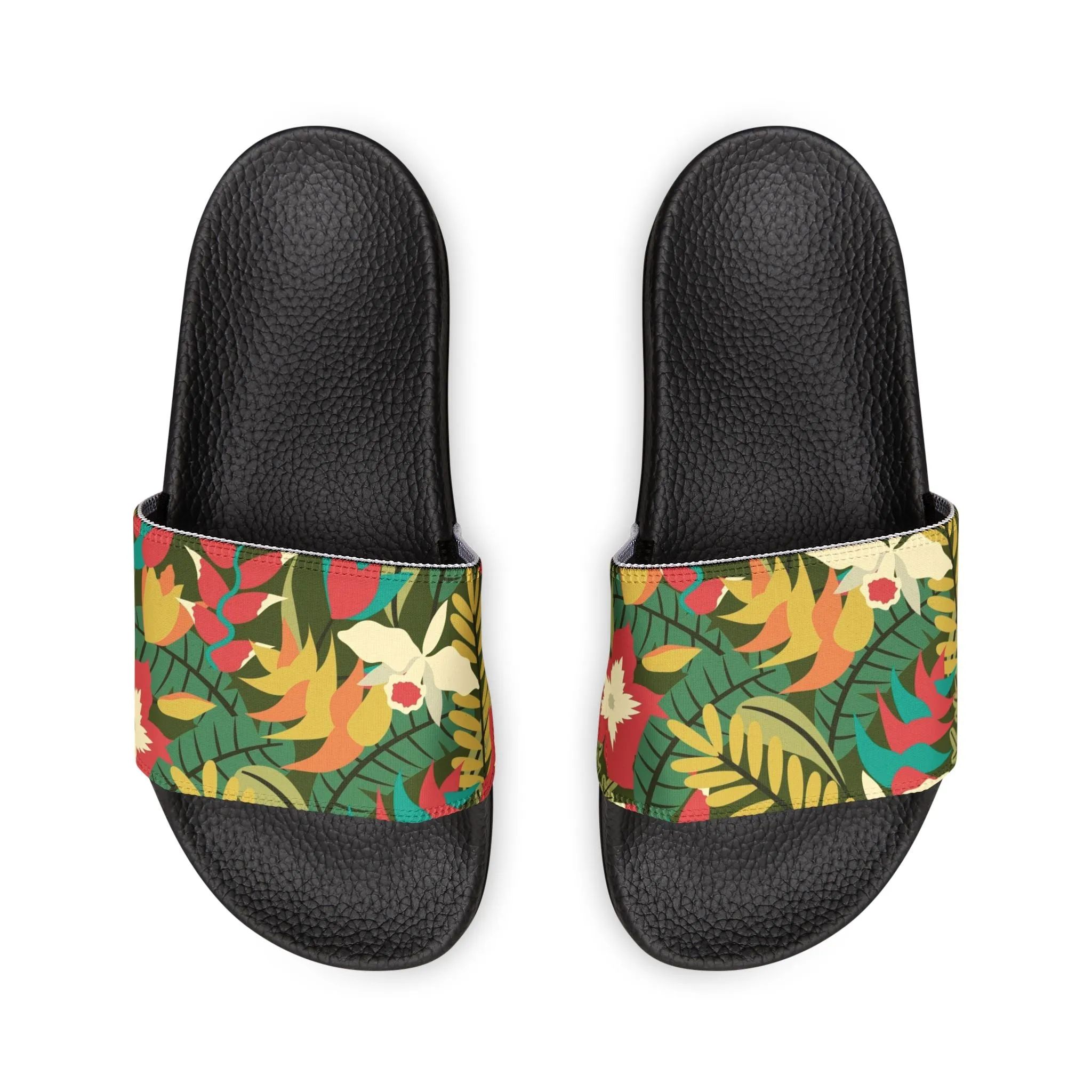 "Verde Vista: A Botanical Fantasy" Men's Beach Sandals