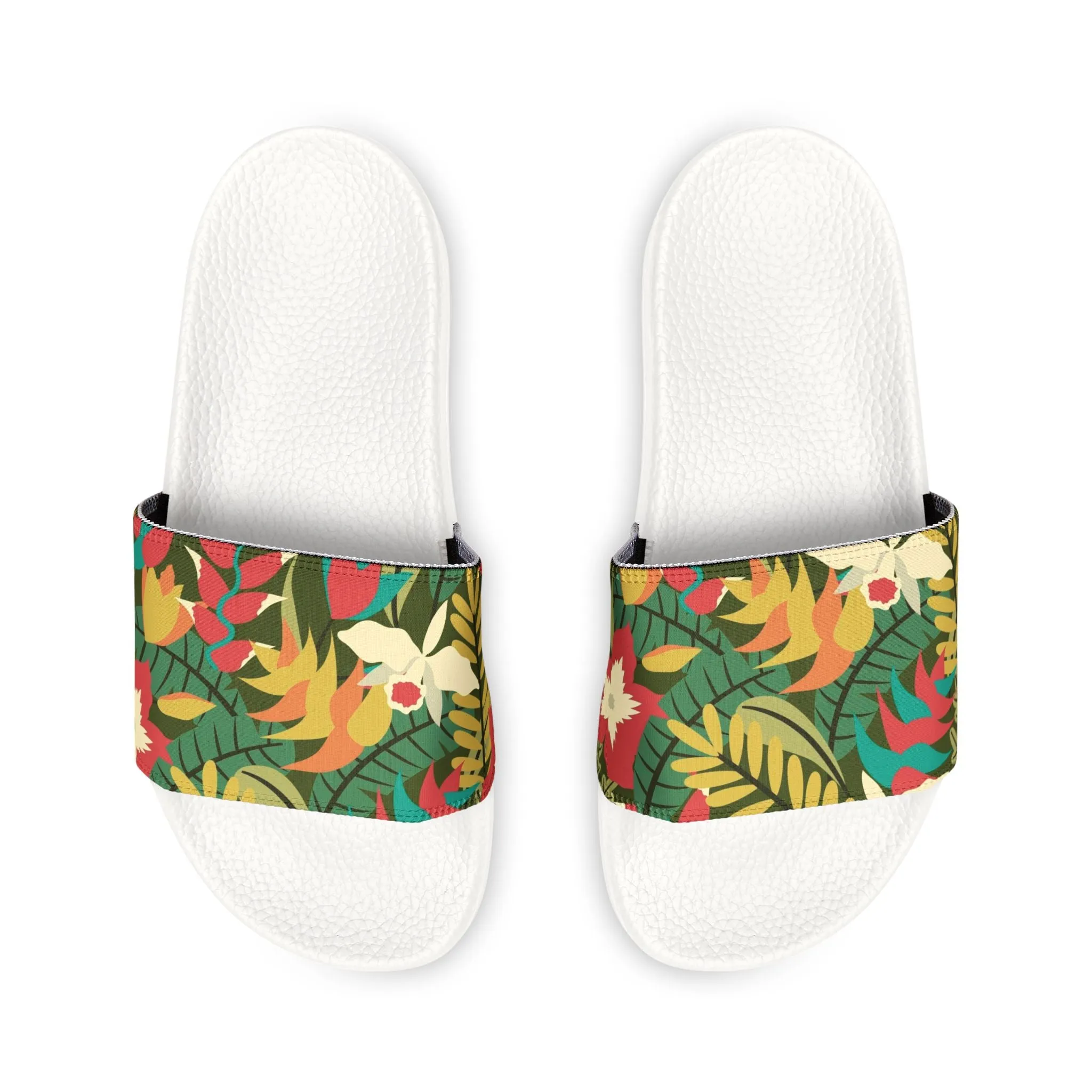 "Verde Vista: A Botanical Fantasy" Men's Beach Sandals