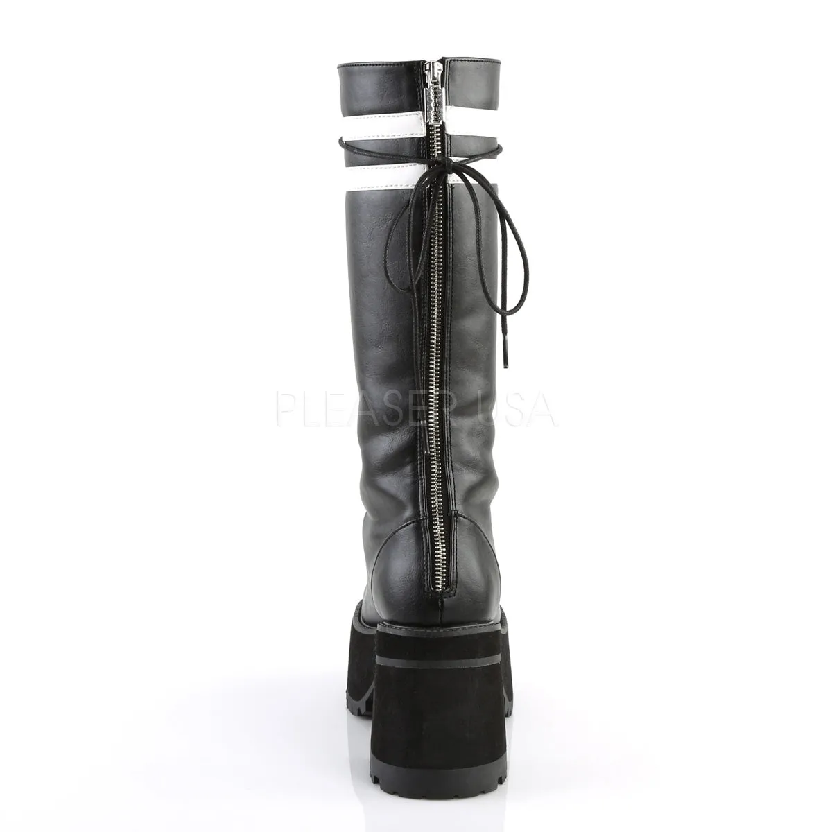 RANGER-320  Black-White Vegan Leather