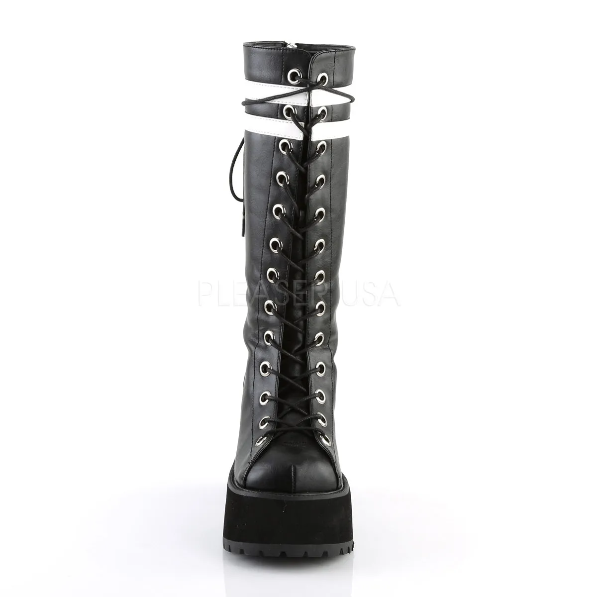 RANGER-320  Black-White Vegan Leather
