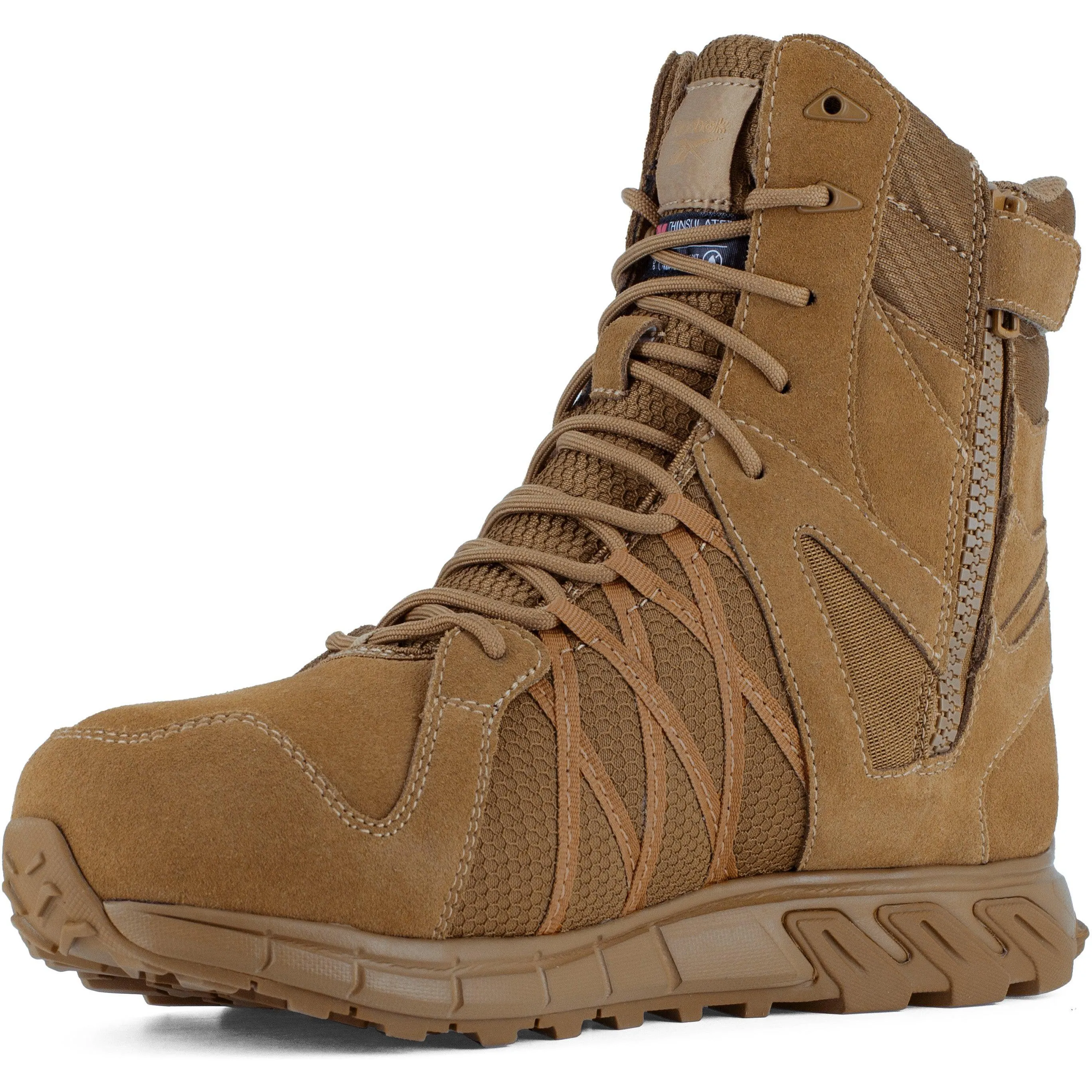 Reebok Men's Trailgrip Tactical 8" Comp Toe WP Tactical Boot- Coyote- RB3461