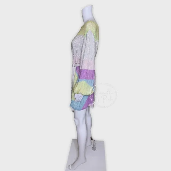 Retrofete Grace Sequin Dress Multi Color Swirl