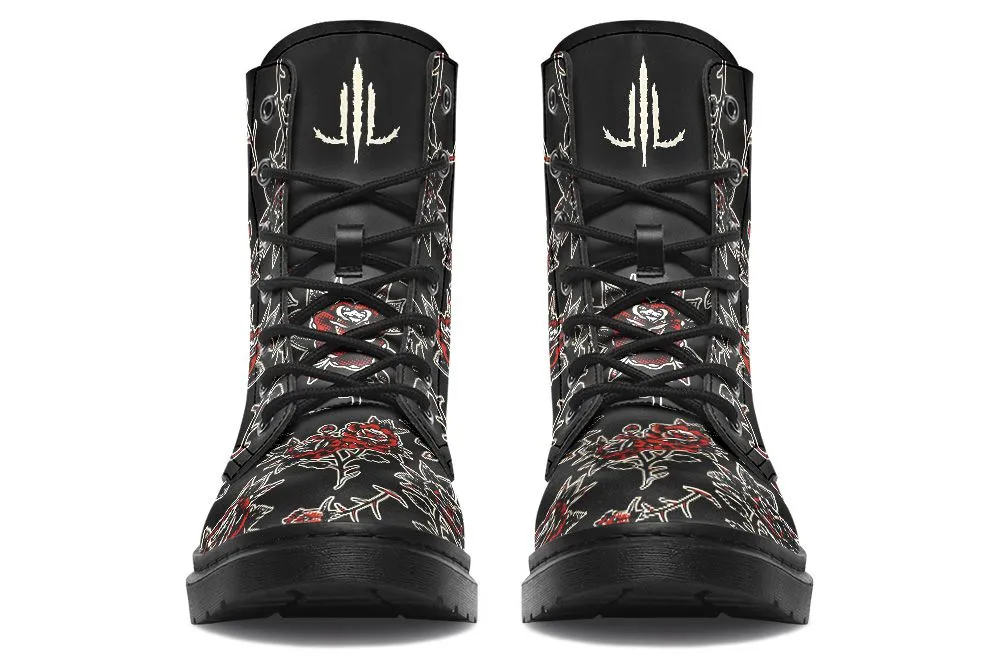 Rose Pattern Boots