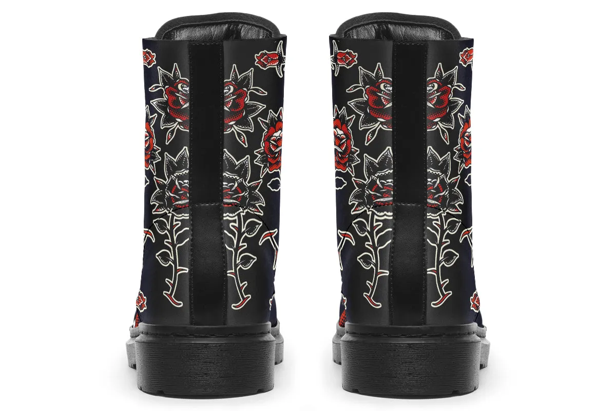 Rose Pattern Boots