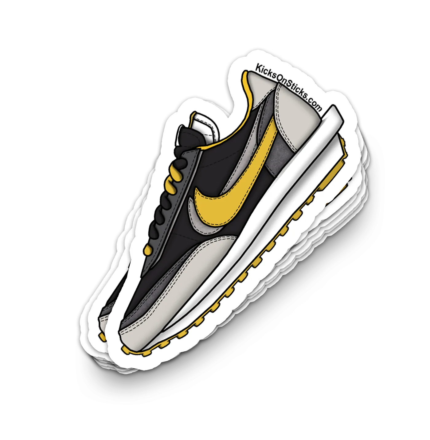 Sacai Waffle "Undercover Black Citron" Sneaker Sticker