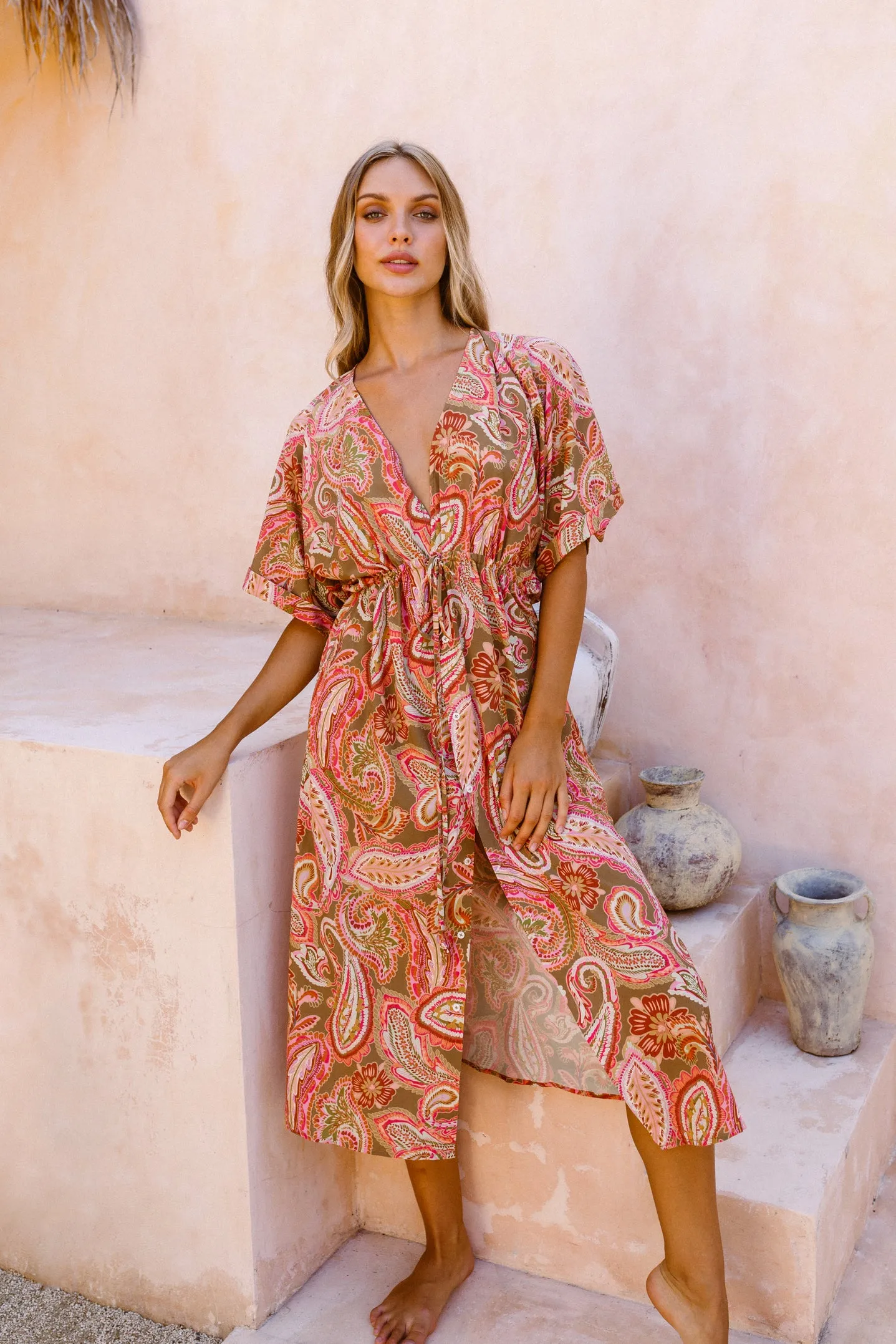 SAMPLE | Cecile Kaftan Dress - Barcelona