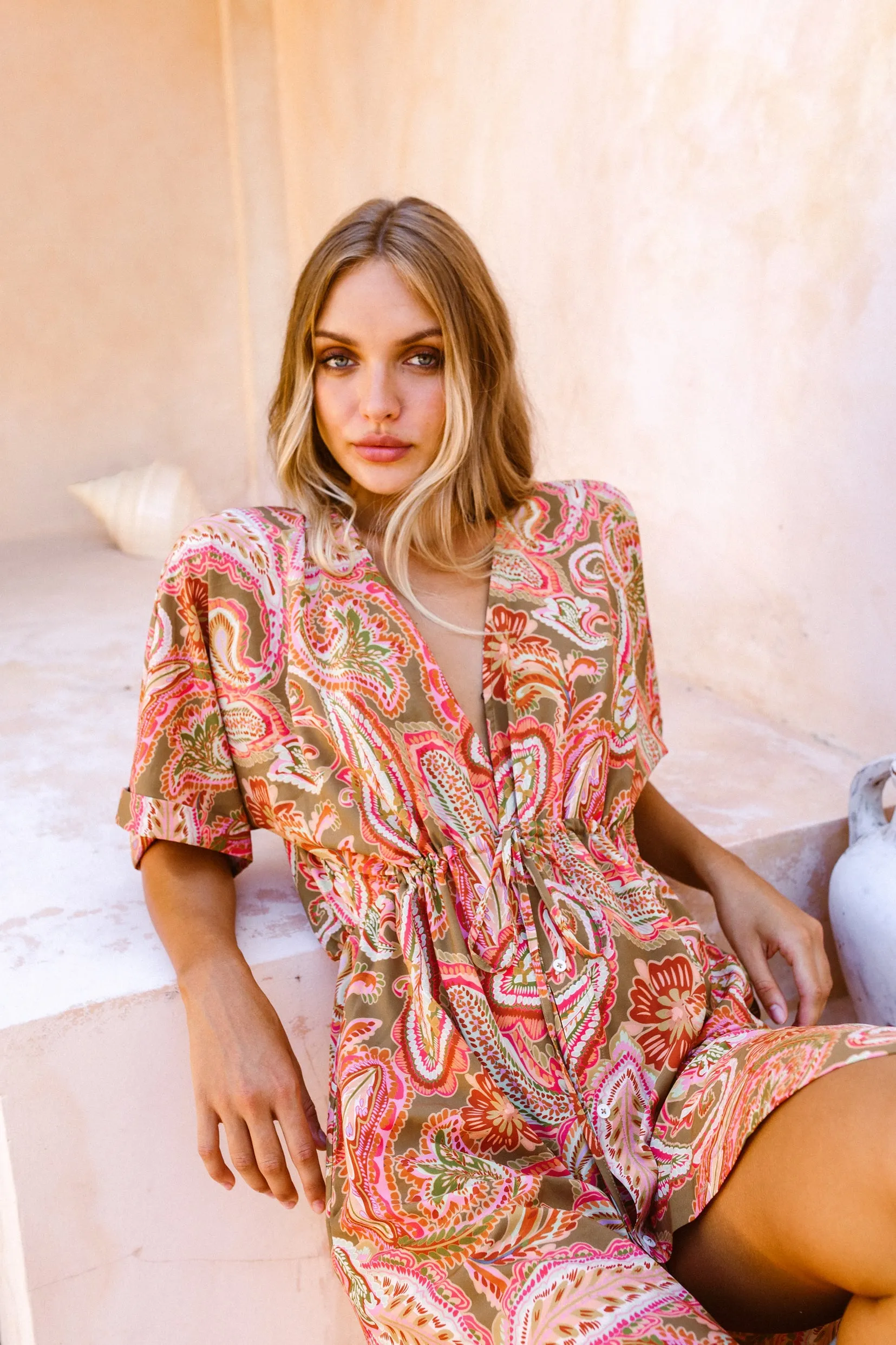 SAMPLE | Cecile Kaftan Dress - Barcelona