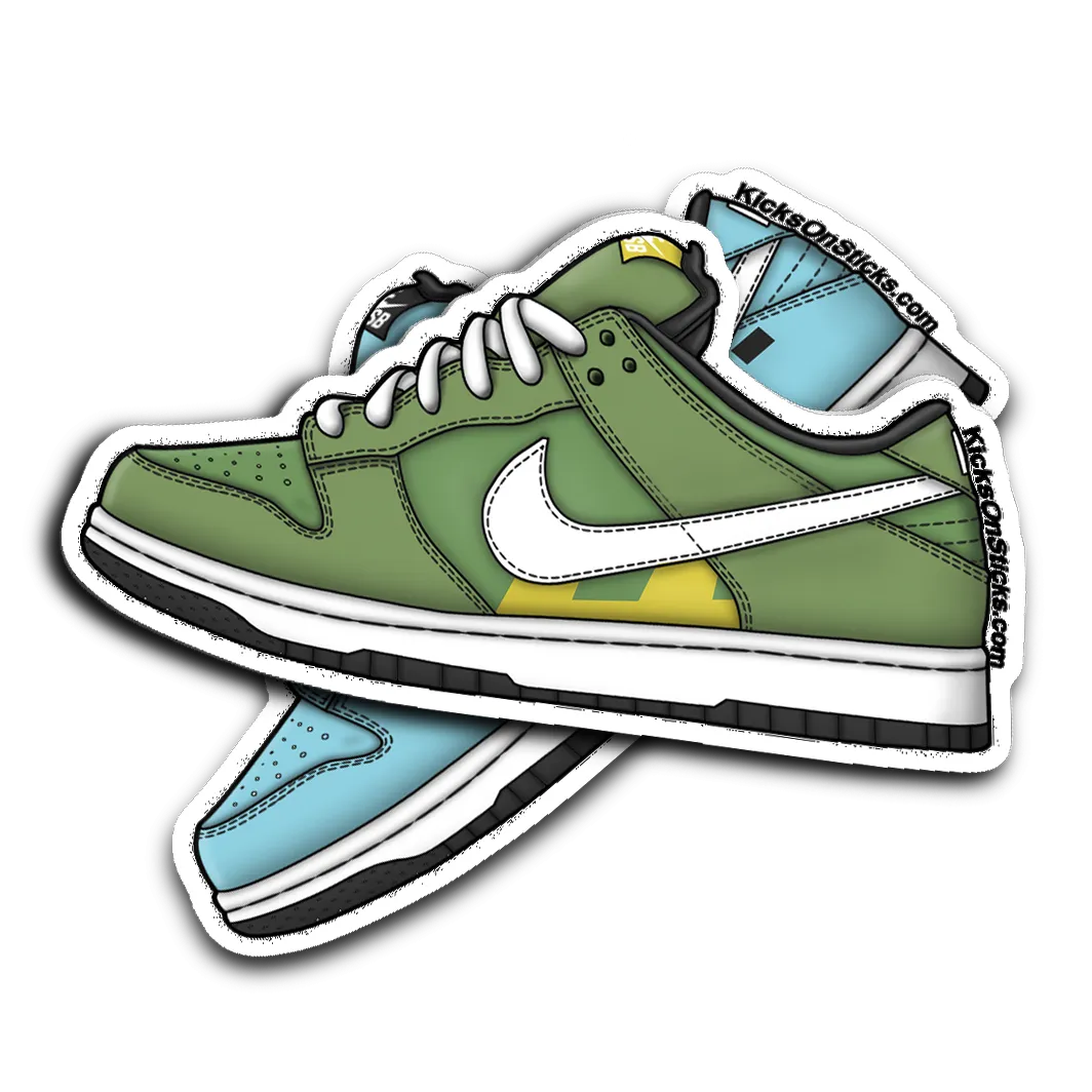 SB Dunk Low "Green Taxi" Sneaker Sticker
