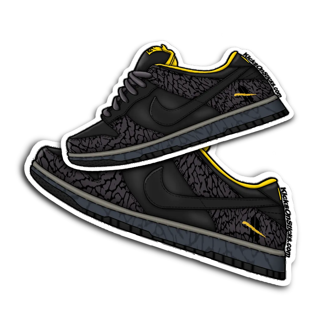 SB Dunk Low "Yellow Curb" Sneaker Sticker
