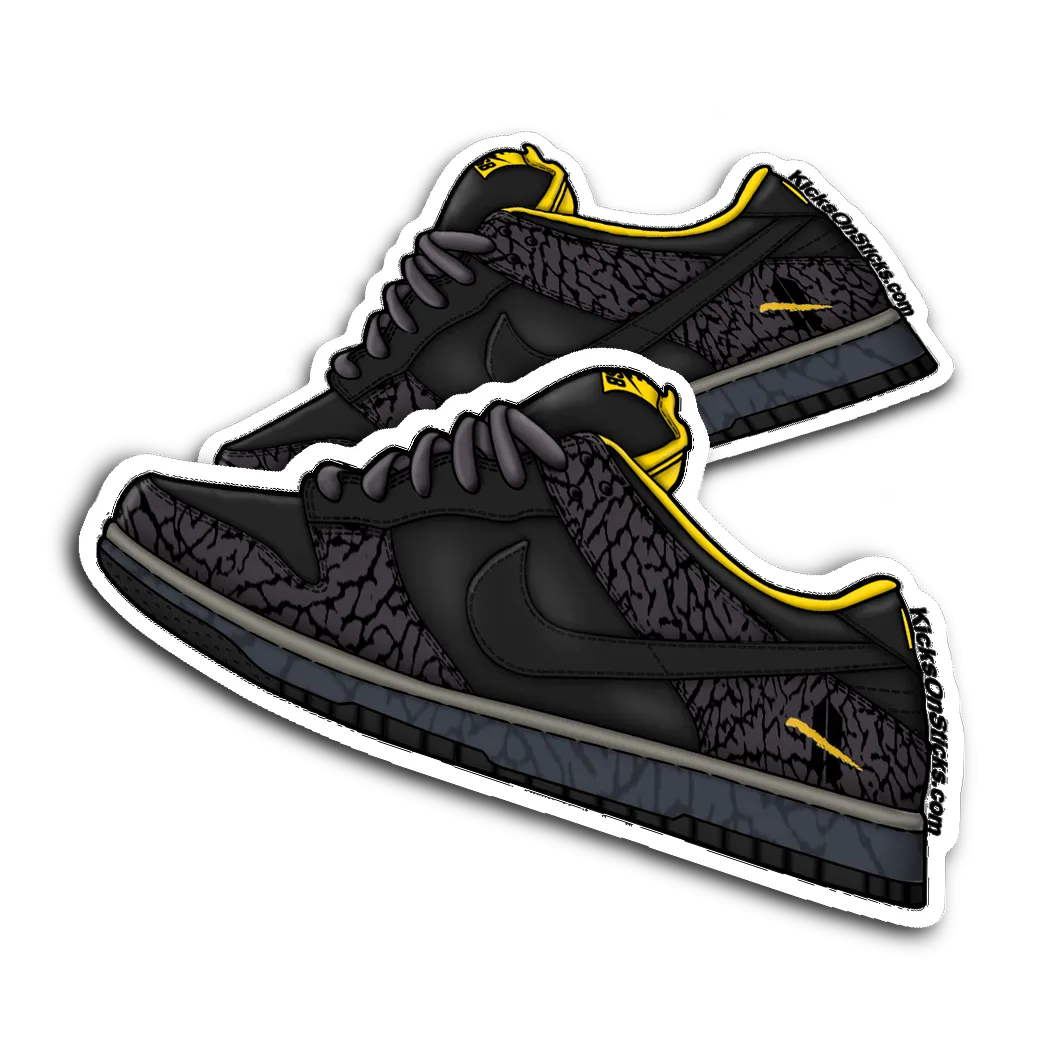 SB Dunk Low "Yellow Curb" Sneaker Sticker