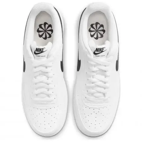 SCARPE NIKE COURT VISION LOW NEXT NATURE SNEAKERS BIANCA NERA CLASSIC