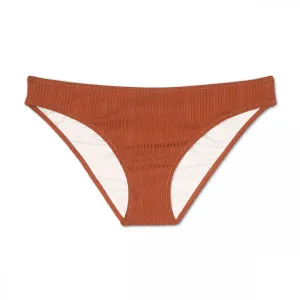 Shade & Shore Women's Beach Hipster Shiny Ribbed Bikini Bottom