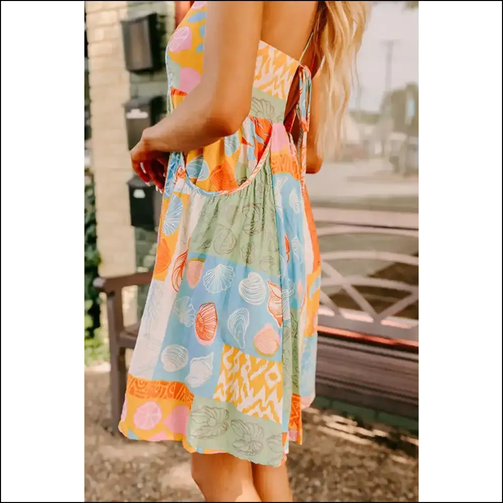 Shell Yeah! Orange Shell Print Dress from Needful Things! 🧡 Backless & Boobtastic!