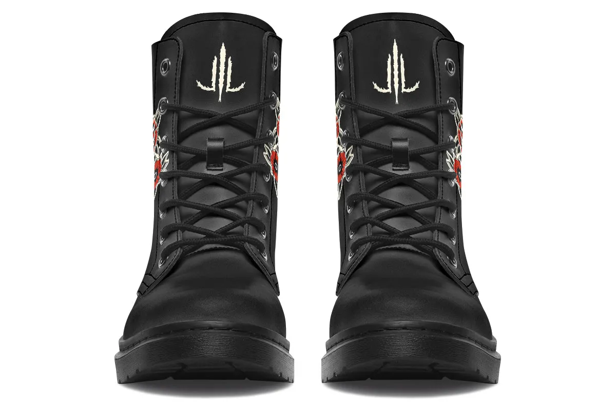 Skull Flowers Boots
