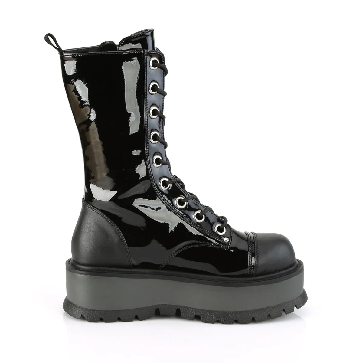 SLACKER-220  Black Patent-Vegan Leather