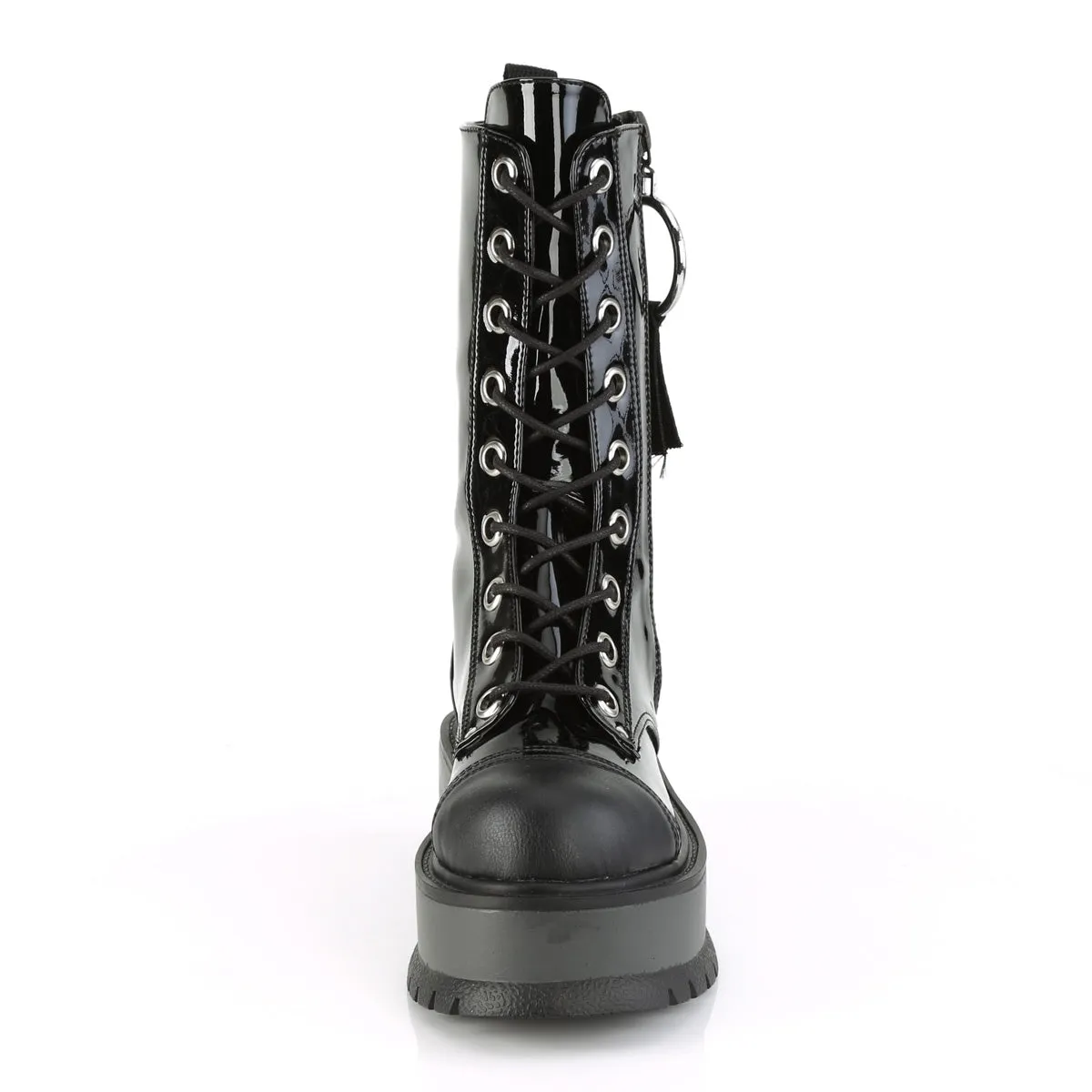 SLACKER-220  Black Patent-Vegan Leather
