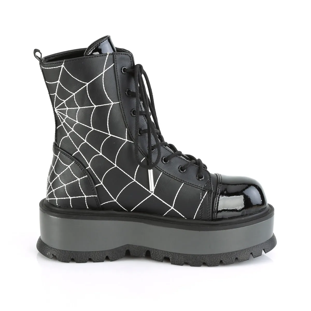 SLACKER-88  Black Vegan Leather-Patent
