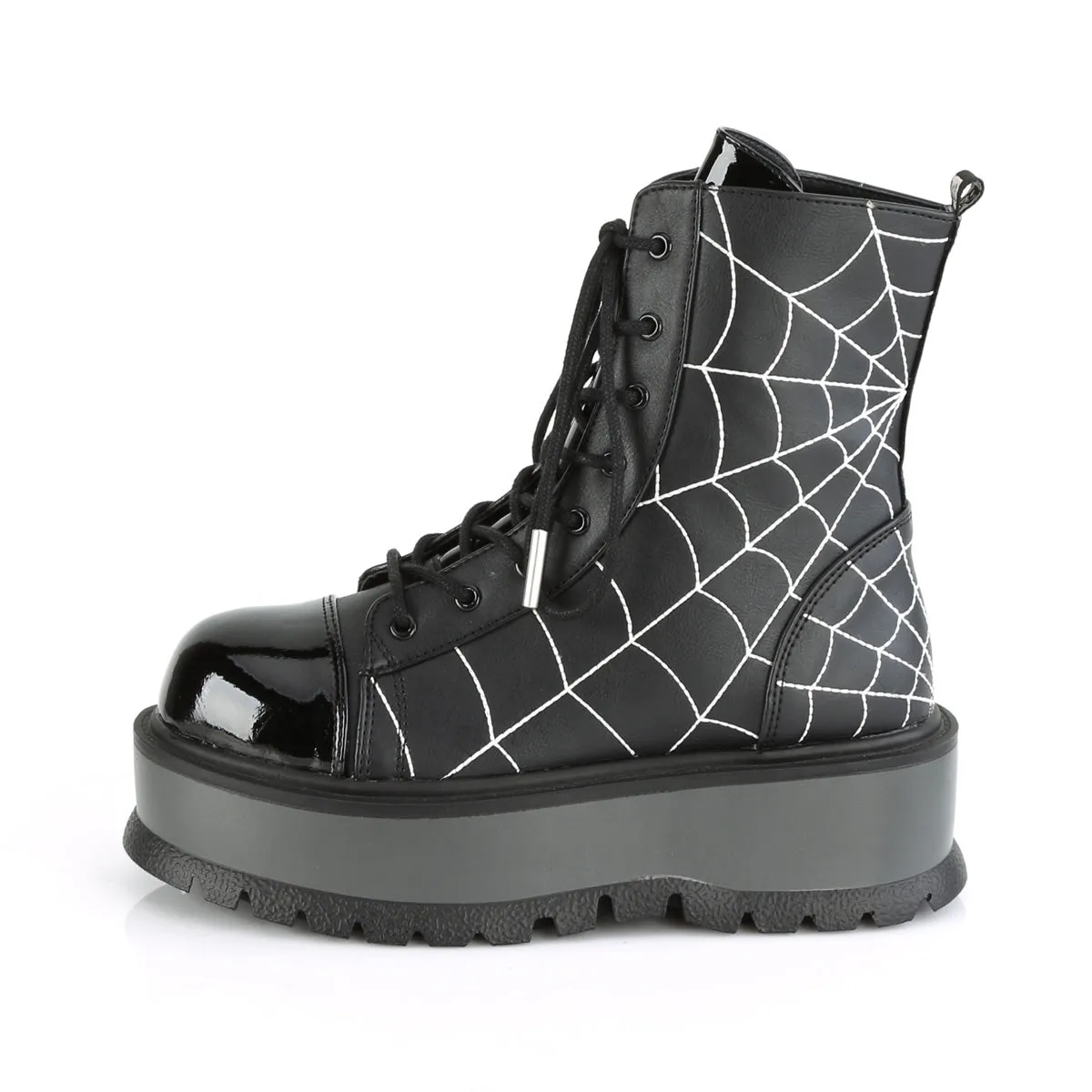 SLACKER-88  Black Vegan Leather-Patent