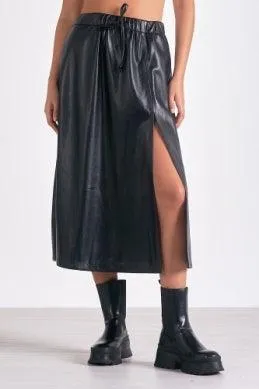 Sleek Vegan Midi Skirt