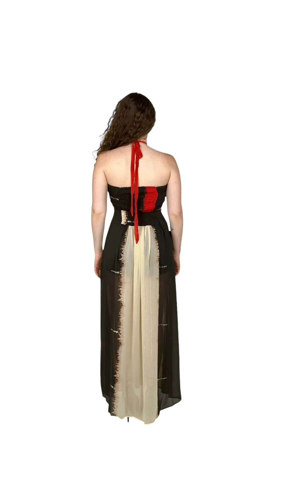 Sleeveless Halter Maxi Dress