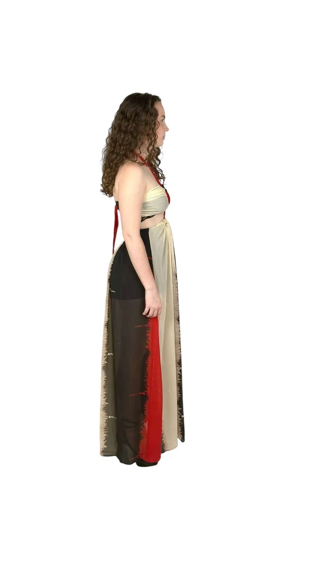 Sleeveless Halter Maxi Dress
