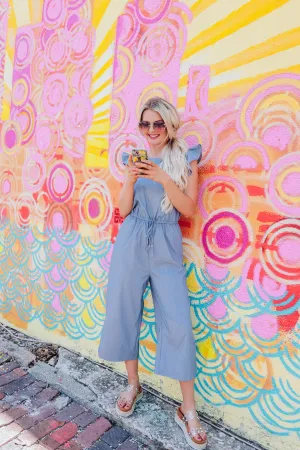 Soho Flutter Sleeve Jumpsuit