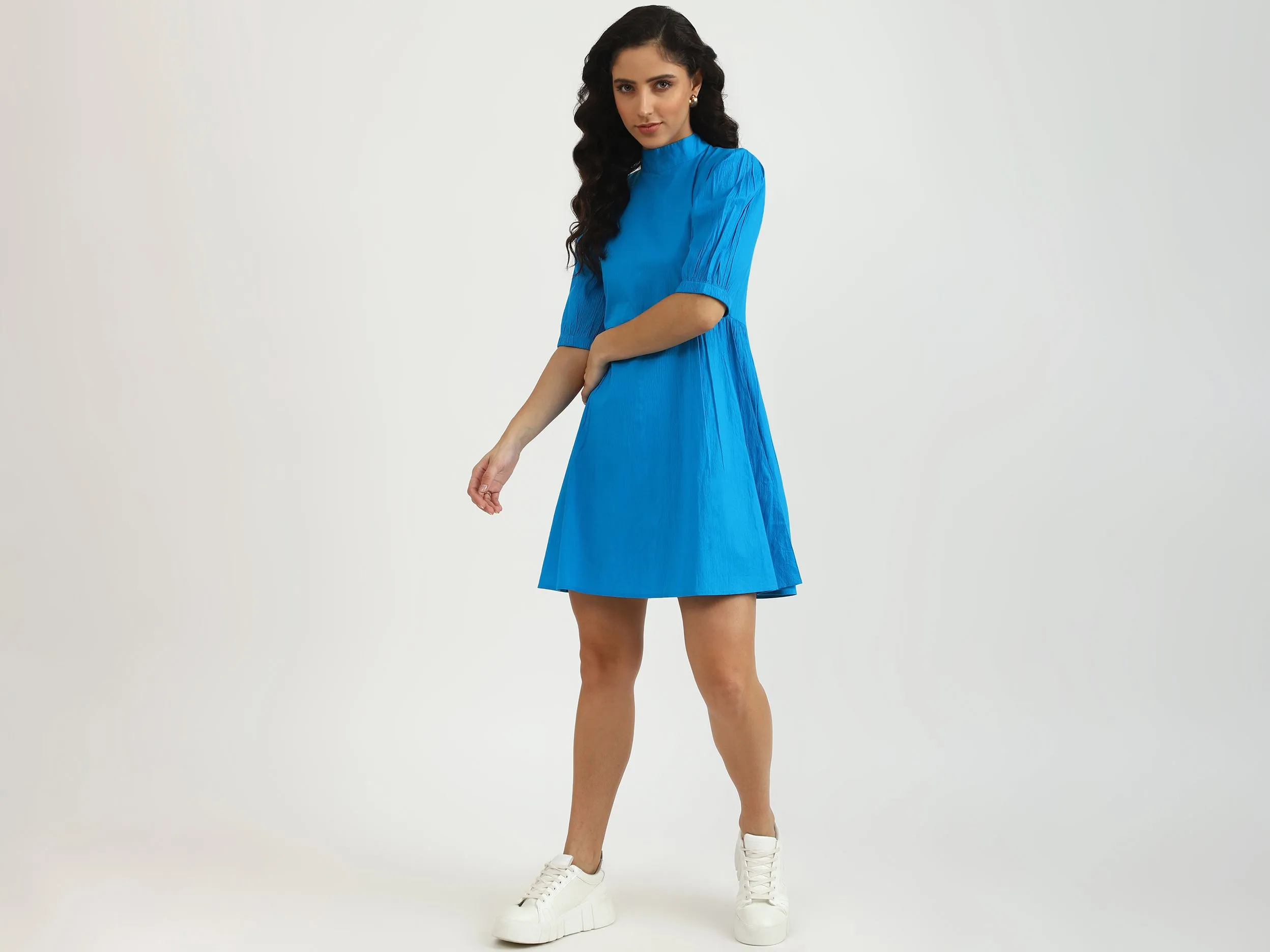 Solid Mini Dress